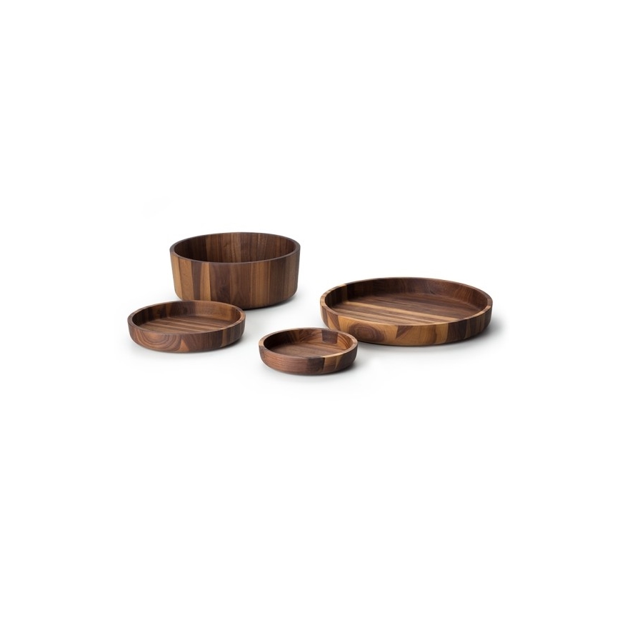 Continenta C4233 - Wooden bowl 20x4,3 cm walnut wood