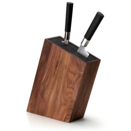 Continenta C4250 - Knife stand with a flexi insert 19x28,5 cm walnut