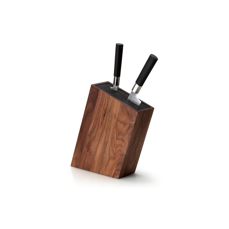 Continenta C4250 - Knife stand with a flexi insert 19x28,5 cm walnut