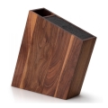 Continenta C4251- Knife stand with a flexi insert and compartment 31x8x24,5 cm walnut