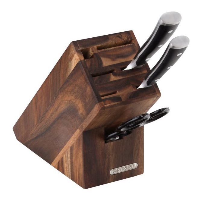 Continenta C4870 - Knife stand 20x22 cm acacia