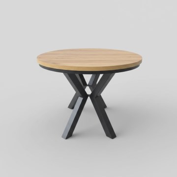 CONVI Extendable Dining Table 100/140 x 73 cm, Craft Oak/Black
