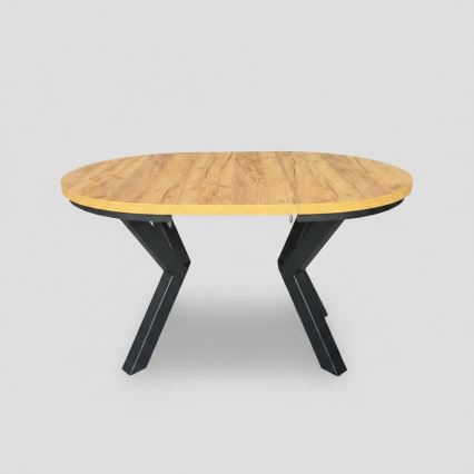 CONVI Extendable Dining Table 100/140 x 73 cm, Craft Oak/Black