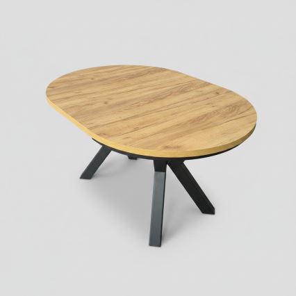 CONVI Extendable Dining Table 100/140 x 73 cm, Craft Oak/Black