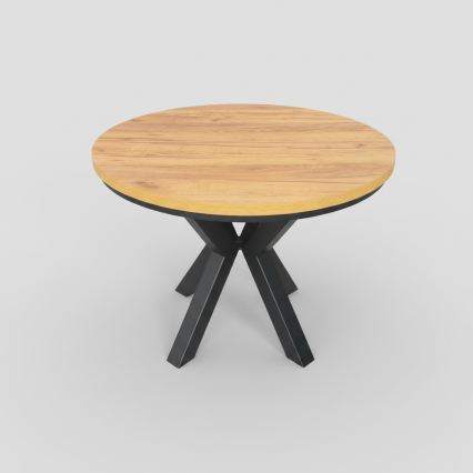 CONVI Extendable Dining Table 100/140 x 73 cm, Craft Oak/Black