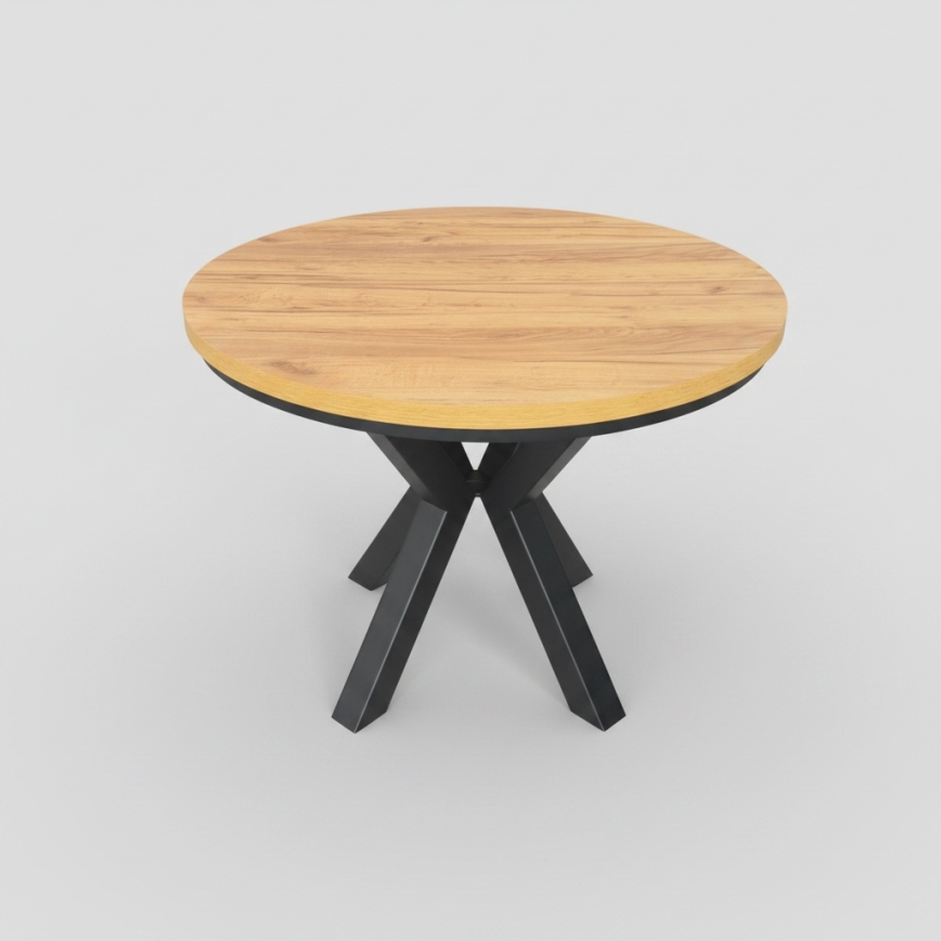 CONVI Extendable Dining Table 100/140 x 73 cm, Craft Oak/Black