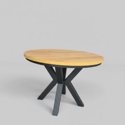 CONVI Extendable Dining Table 100/140 x 73 cm, Craft Oak/Black