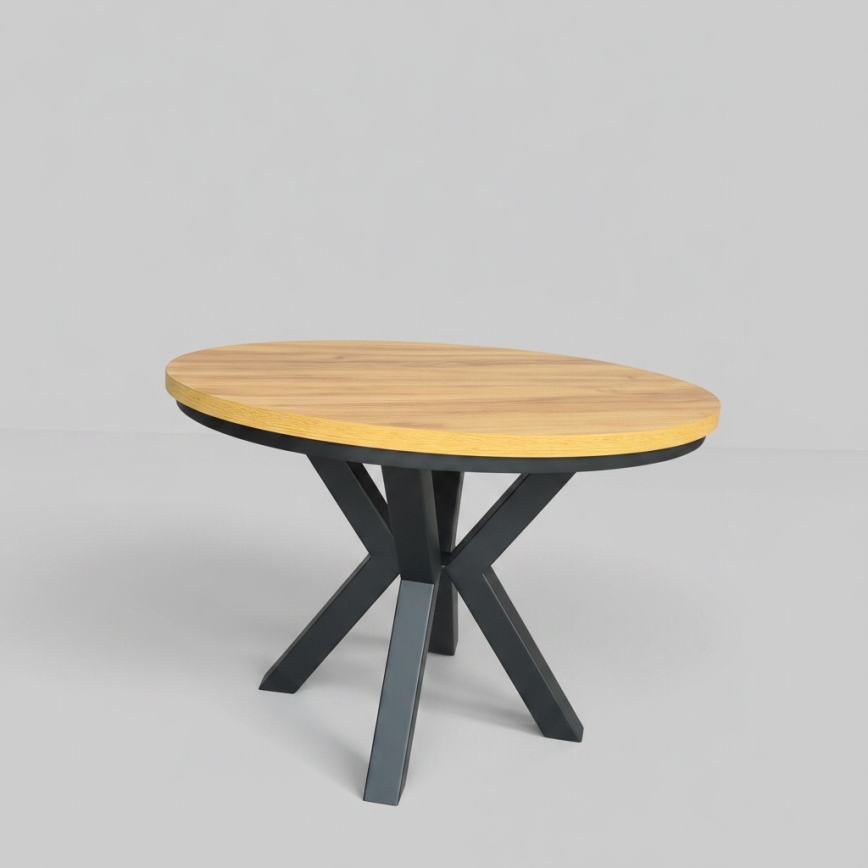 CONVI Extendable Dining Table 100/140 x 73 cm, Craft Oak/Black