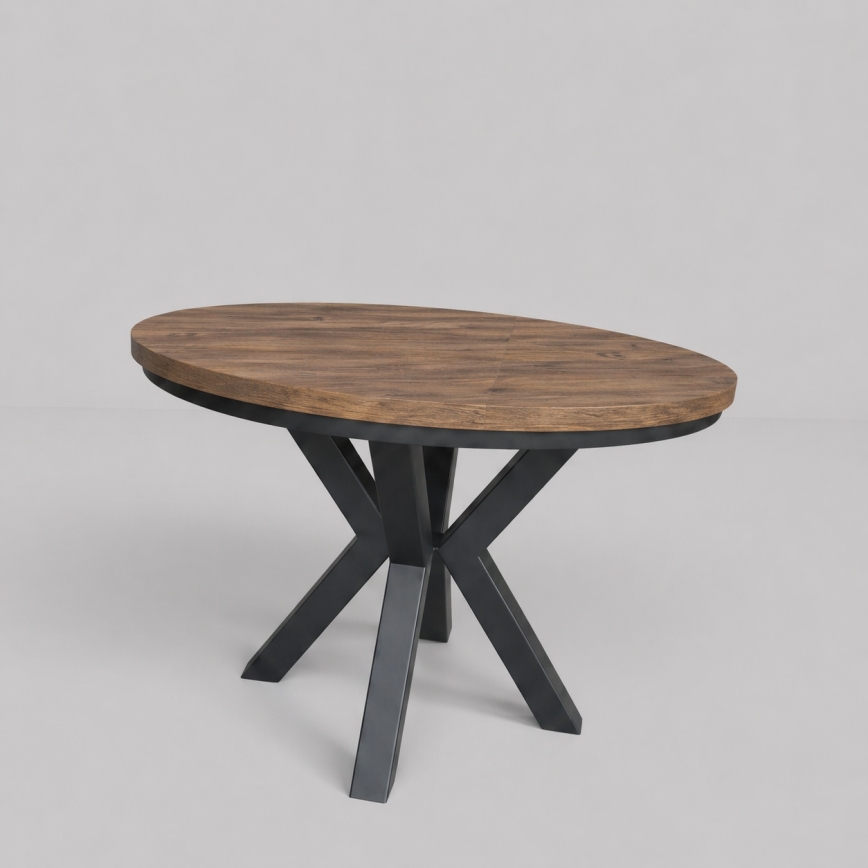 CONVI Extendable Dining Table 100/140x73 cm Lefkas Oak/Black