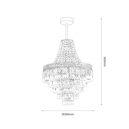 CORAL Rod Pendant Light, 3 x E14, 40 W, 230 V, Ø 36 cm