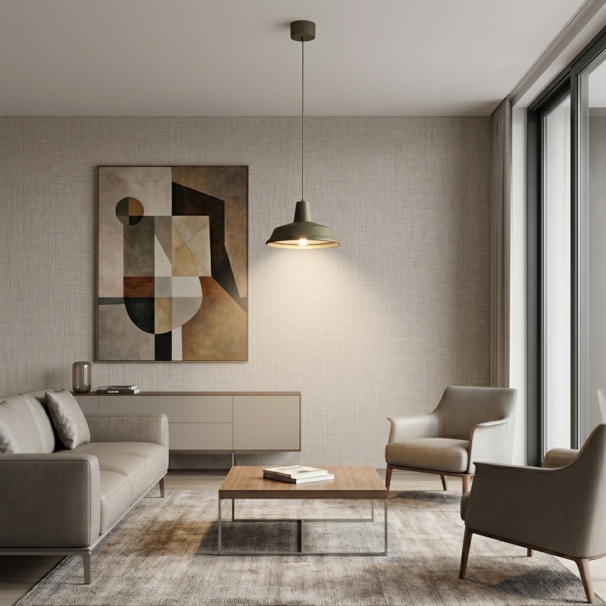 Cord-hung chandelier CLASS 1xE27/15W/230V bronze