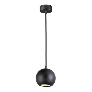 Cord-hung pendant light 1xGU10/10W/230V, Ø 11 cm, solid ash