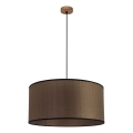 Cord-hung pendant light BENITA 1xE27/40W/230V brown/oak