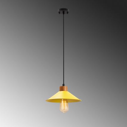 Cord-hung pendant light MANAVGAT 1xE27/40W/230V yellow/brown