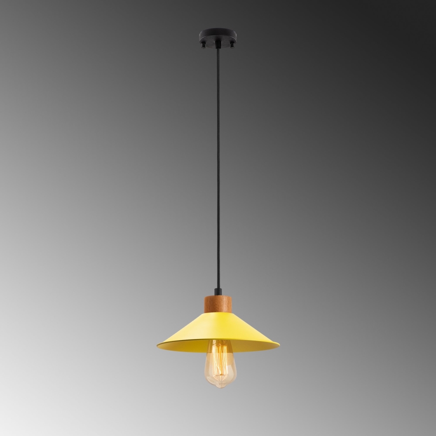 Cord-hung pendant light MANAVGAT 1xE27/40W/230V yellow/brown