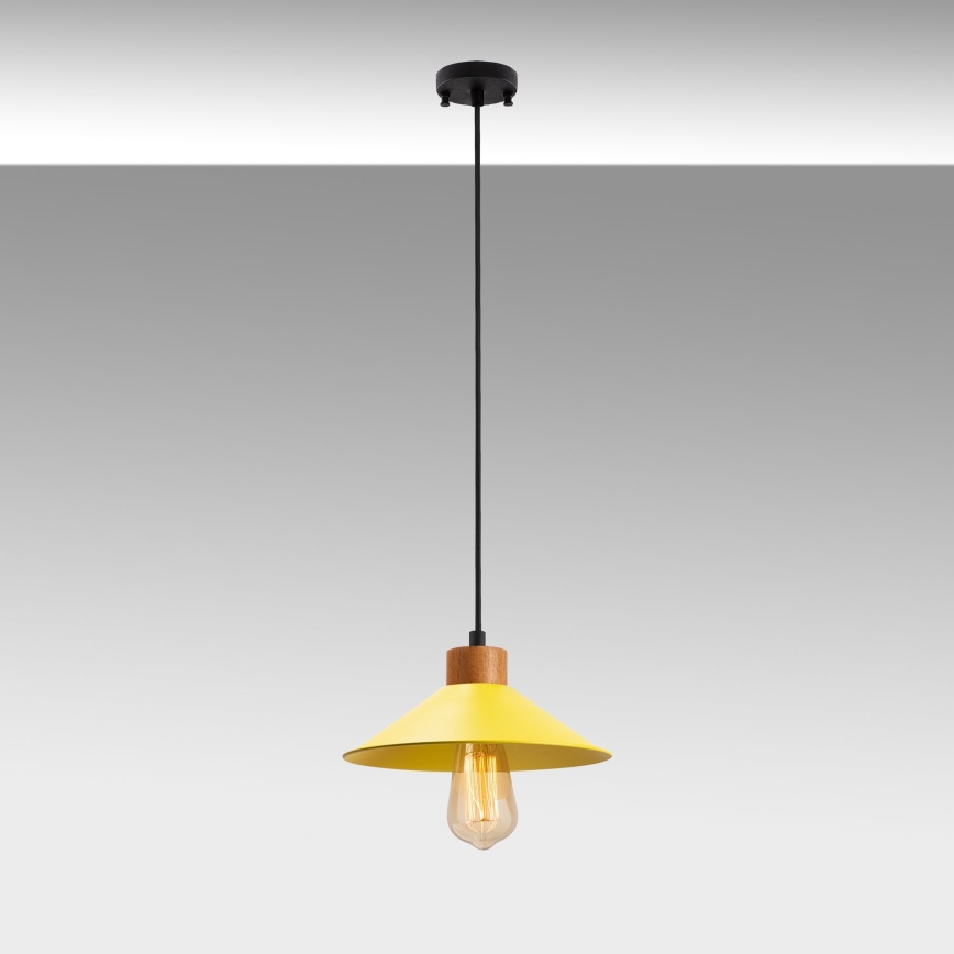 Cord-hung pendant light MANAVGAT 1xE27/40W/230V yellow/brown