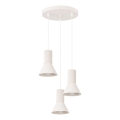 Cord pendant lamp ESTRIA 3xE14/10W/230V Ø 30 cm cream