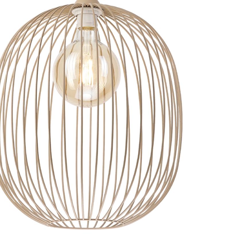 Cord pendant light DESTELLO 1xE27/15W/230V Ø33 cm beige