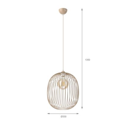 Cord pendant light DESTELLO 1xE27/15W/230V Ø33 cm beige