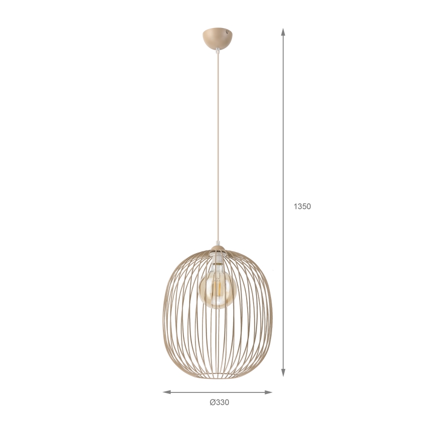 Cord pendant light DESTELLO 1xE27/15W/230V Ø33 cm beige