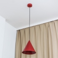 Cord pendant light ETNA 1xE27/15W/230V Ø 25 cm red