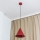 Cord pendant light ETNA 1xE27/15W/230V Ø 25 cm red