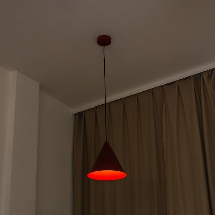 Cord pendant light ETNA 1xE27/15W/230V Ø 25 cm red