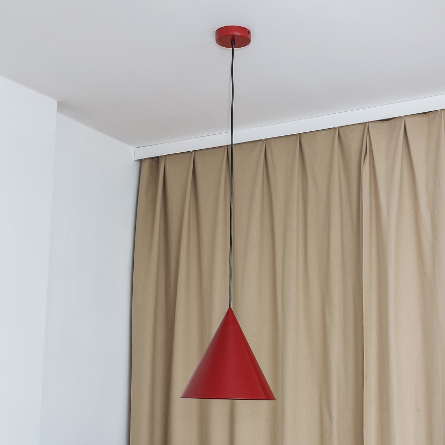 Cord pendant light ETNA 1xE27/15W/230V Ø 25 cm red
