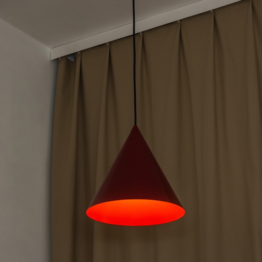 Cord pendant light ETNA 1xE27/15W/230V Ø 25 cm red