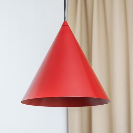 Cord pendant light ETNA 1xE27/15W/230V Ø 25 cm red