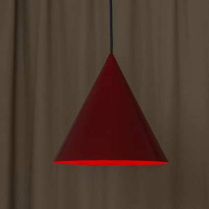 Cord pendant light ETNA 1xE27/15W/230V Ø 25 cm red