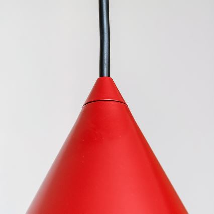 Cord pendant light ETNA 1xE27/15W/230V Ø 25 cm red