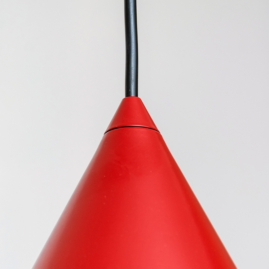 Cord pendant light ETNA 1xE27/15W/230V Ø 25 cm red