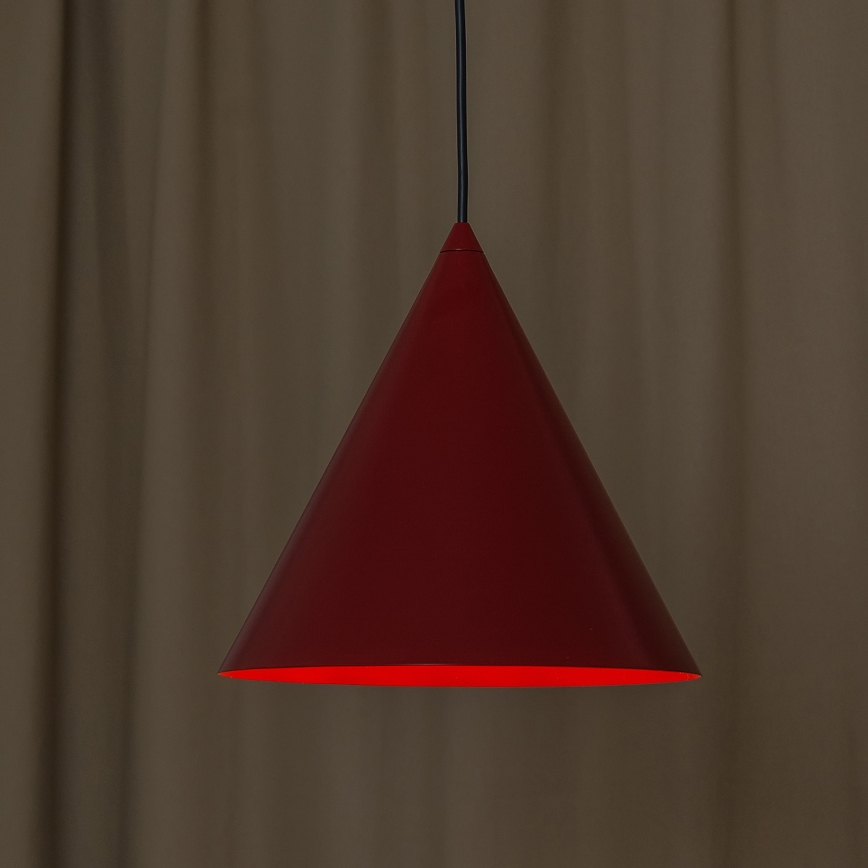 Cord pendant light ETNA II 1xE27/15W/230V Ø 25 cm red