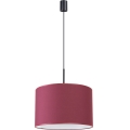 Cord pendant light NEVIA 1xE27/15W/230V Ø 40 cm, red