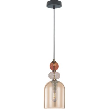 Cord pendant light TROPEA 1xE27/15W/230V black/smoked red/beige