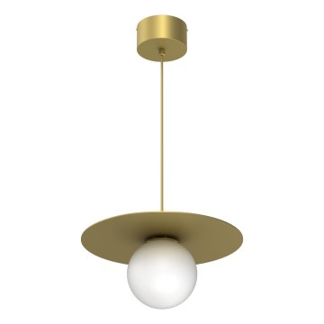Cord-suspended pendant FLAT 1xE27/15W/230V gold