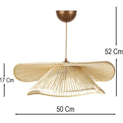 Cord-suspended pendant light DUVELA 1xE27/40W/230V, beige