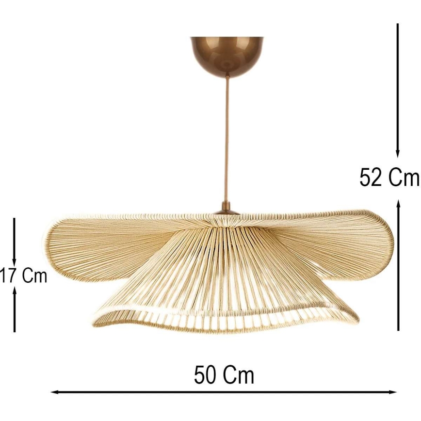 Cord-suspended pendant light DUVELA 1xE27/40W/230V, beige