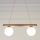Corded pendant lamp WOODSTOCK 2xE27/15W/230V wood/cream