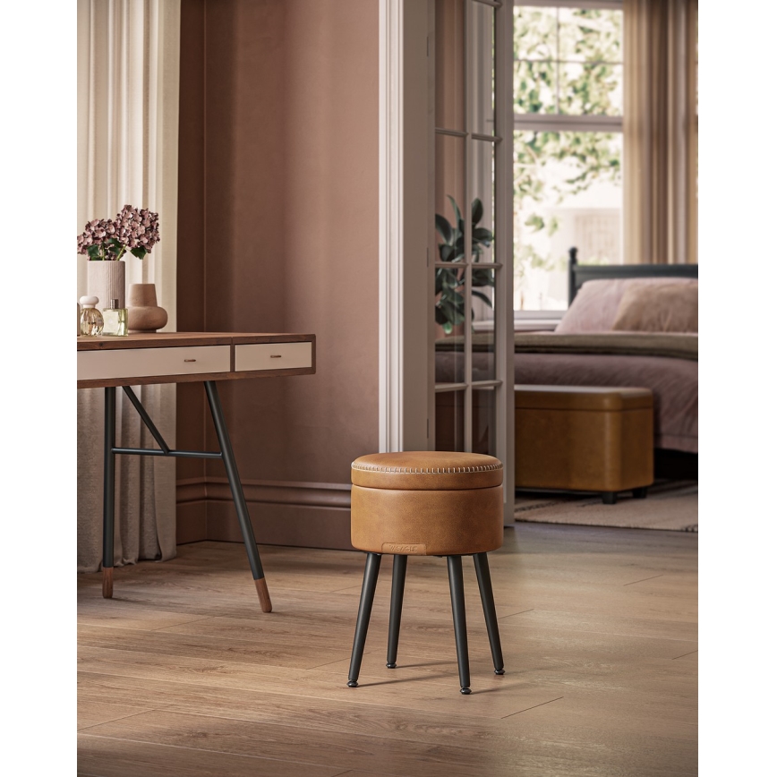 CORE Leather Ottoman – Cognac
