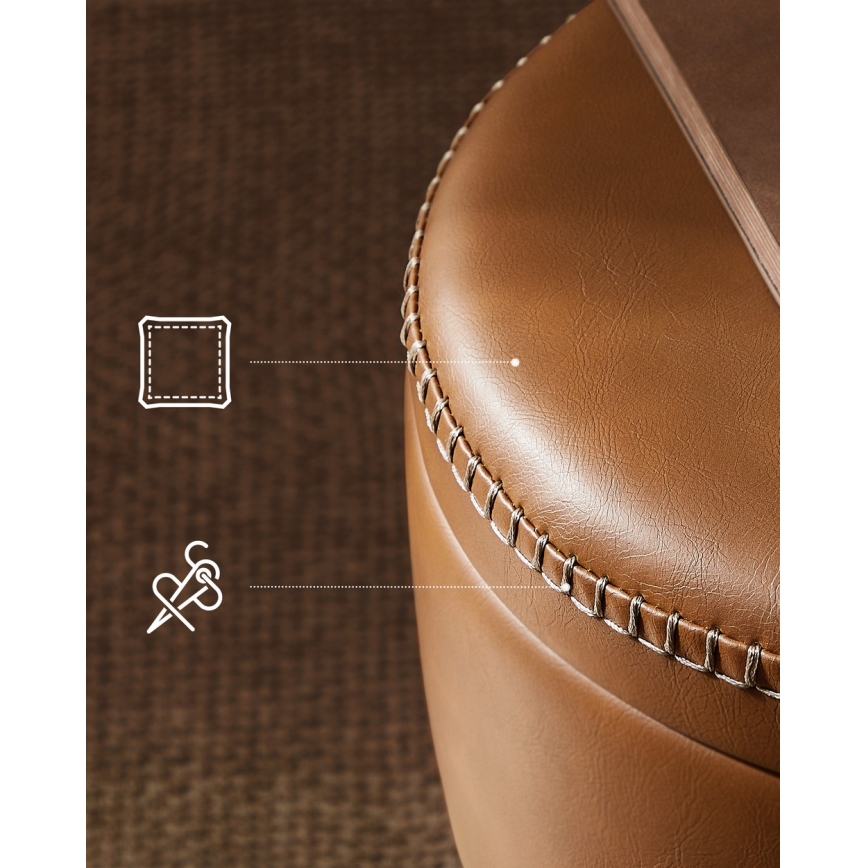 CORE Leather Ottoman – Cognac