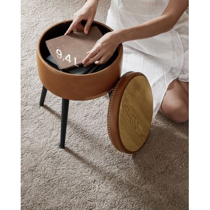 CORE Leather Ottoman – Cognac