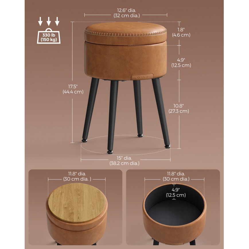 CORE Leather Ottoman – Cognac