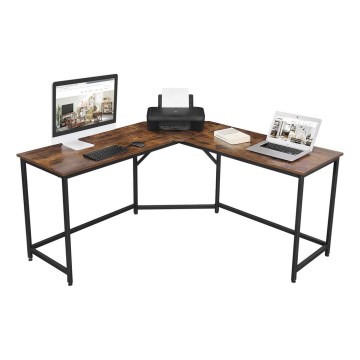 Corner desk SOLEA brown/black