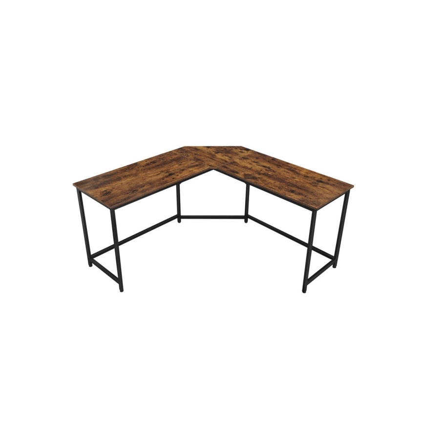 Corner desk SOLEA brown/black