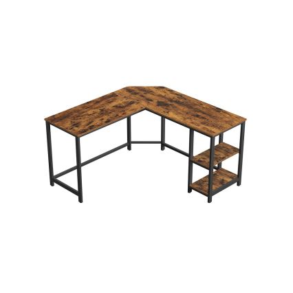 Corner desk SOLEA brown/black