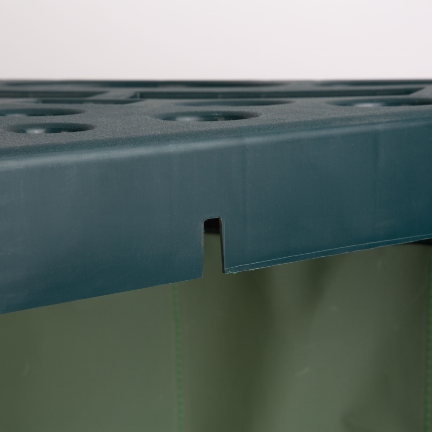 Corner garden tool rack 43x43x59 cm green