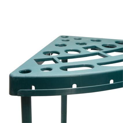 Corner garden tool rack 43x43x59 cm green