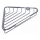 Corner shower shelf 14x21,5 cm shiny chrome